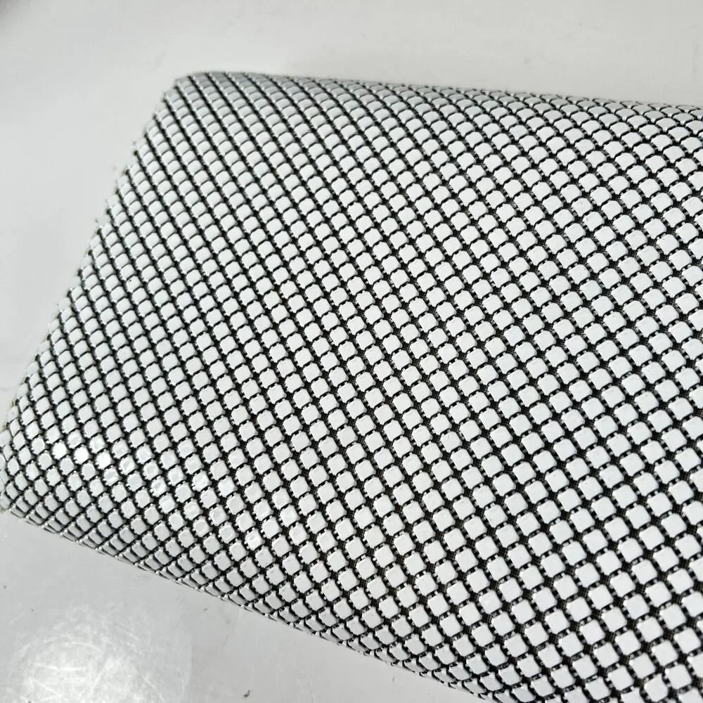 Vintage 90s White Mesh Chain Strap Shoulder Bag Clutch Handbag